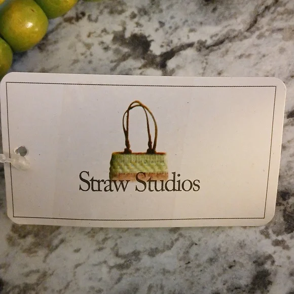 🌴 Straw Studios NWT green bag tote purse 👜 - Picture 10 of 11